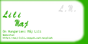 lili maj business card